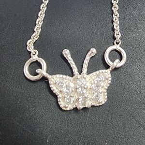 Sterling Silver Butterfly Anklet